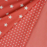 Poplin Petit Stars 024 Coral