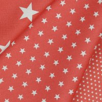 Poplin Petit Stars 024 Coral