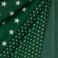 Poplin Petit Stars 027 Dark Green