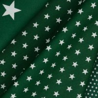 Poplin Petit Stars 027 Dark Green