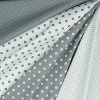 Poplin Petit Dots 113 Weiß/Grey