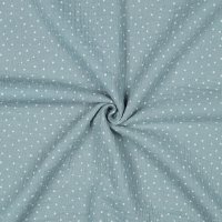Double Gauze Little Dots 032 Aqua