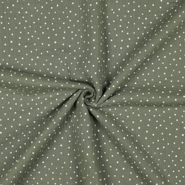 Double Gauze Little Dots 035 Pickle