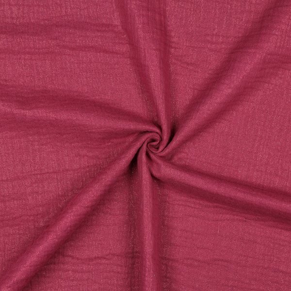 Double Gauze Foil 006 Cerise