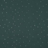 Double Gauze Foil Stripes 015 Dark Green/Gold