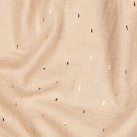 Double Gauze Foil Stripes 017 Powder/Gold
