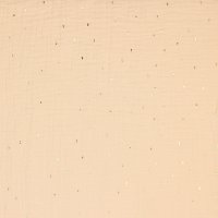 Double Gauze Foil Stripes 017 Powder/Gold