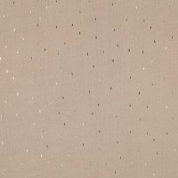 Double Gauze Foil Stripes 019 Beige/Gold