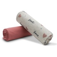 Glitzer Herzen Ecru Set09