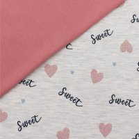 Glitzer Herzen Ecru Set09