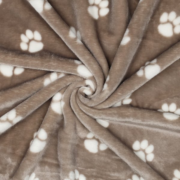 Fleece Dog Paw 002 Beige