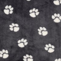 Fleece Dog Paw 003 Dark Grey