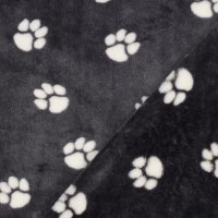 Fleece Dog Paw 003 Dark Grey