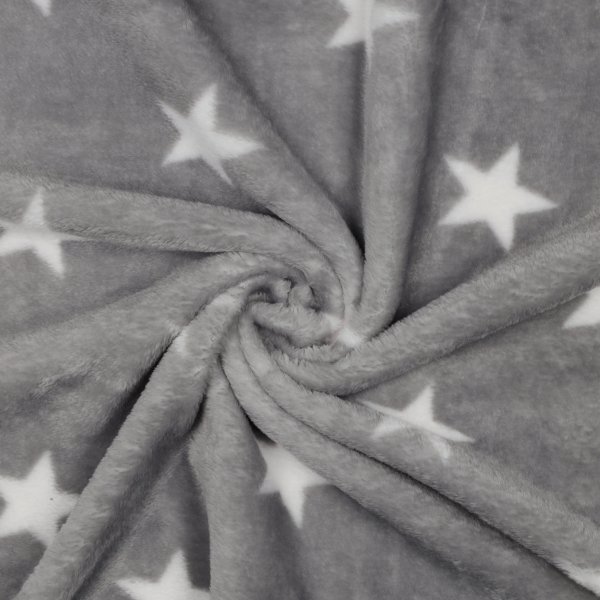 Fleece Stars 001 Grey/Light Grey