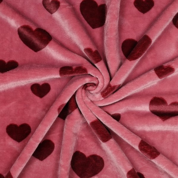 Fleece Hearts 011 Mauve