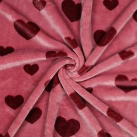 Fleece Hearts 011 Mauve