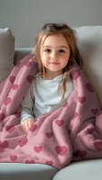 Fleece Hearts 011 Mauve