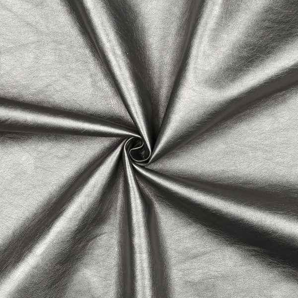 Faux Leather 019 Silver Metallic