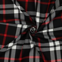 Tartan Check 010 Black/White/Red Big