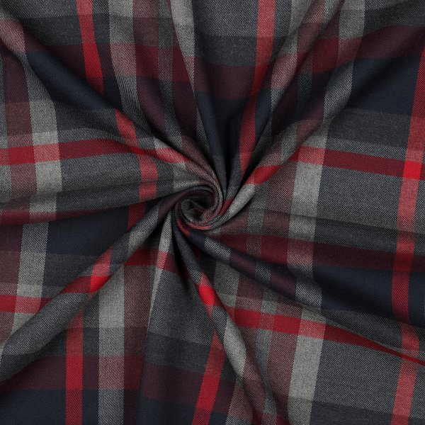Tartan Check 032 Black/Grey/Red