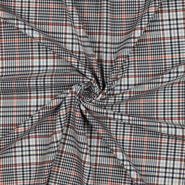 Tartan Check 049 Ecru/Navy/Orange