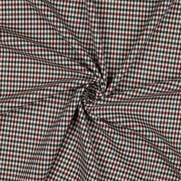 Tartan Check 052 Off White/Petrol/Bordeaux