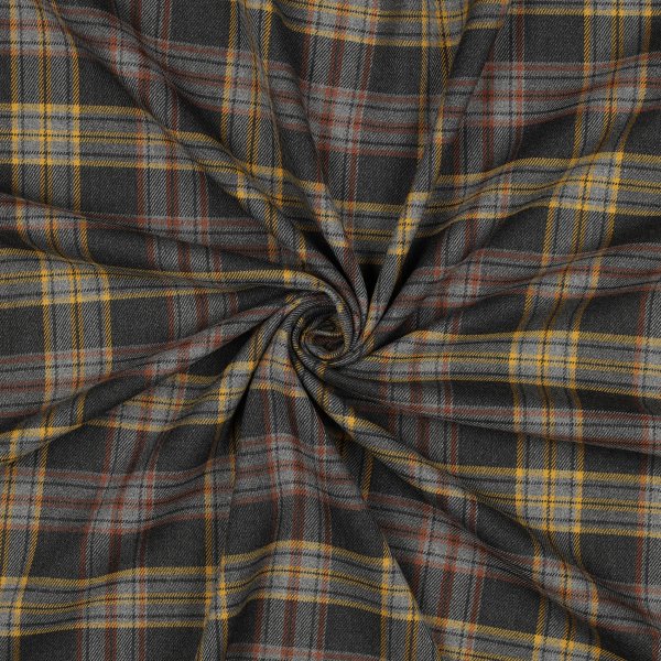 Tartan Check 055 Grey/Ochre/Rust