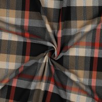 Tartan Check 061 Grey/Orange/Sand