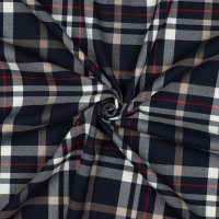Tartan Check 064 Navy/White/Camel