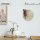 Holzscheibe Freundschaft mit bunten Trockenblumen