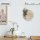 Holzscheibe Freundschaft mit bunten Trockenblumen