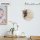 Holzscheibe Hebamme mit bunten Trockenblumen