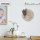 Holzscheibe Hebamme mit bunten Trockenblumen