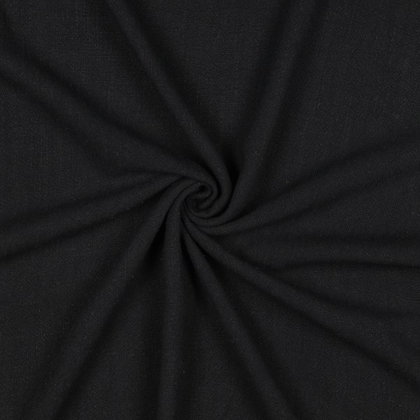 Leinen Viskose Washed 001 Schwarz