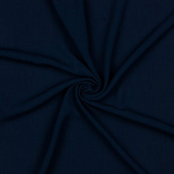 Leinen Viskose Crinkle 007 Navy