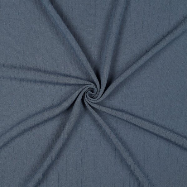 Leinen Viskose Crinkle 014 Blue Shadow