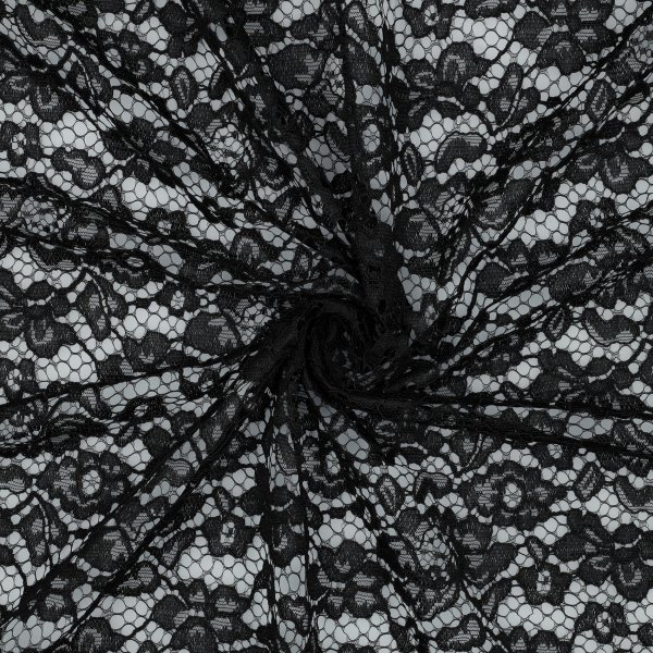Spitzenstoff 2 Seitig 001 Schwarz
