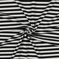 Jersey Yarn Dyed Stripes 001 Schwarz