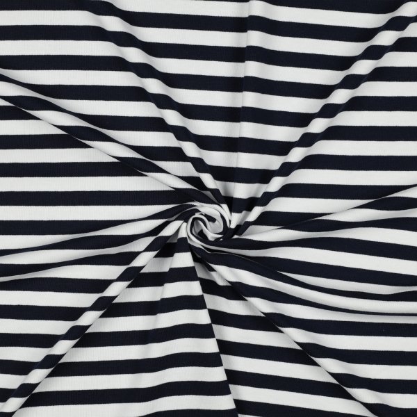 Jersey Yarn Dyed Stripes 004 Navy