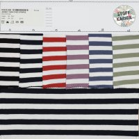 Jersey Yarn Dyed Stripes 004 Navy