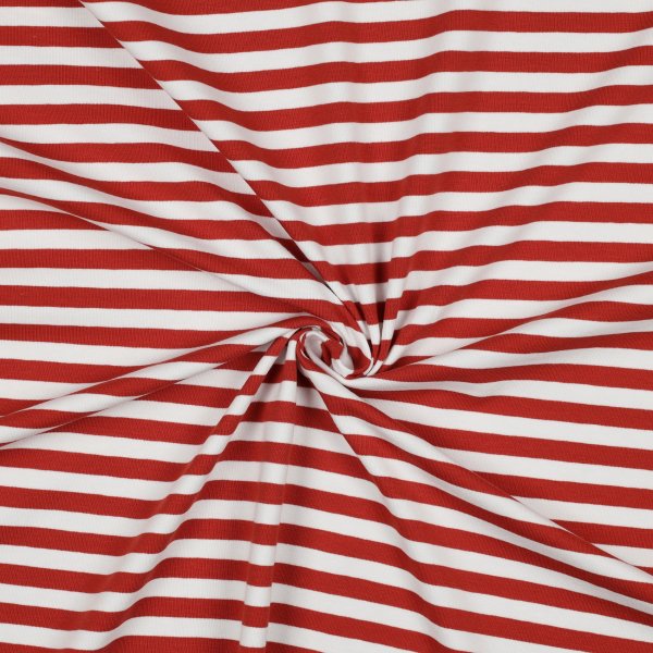 Jersey Yarn Dyed Stripes 005 Brique