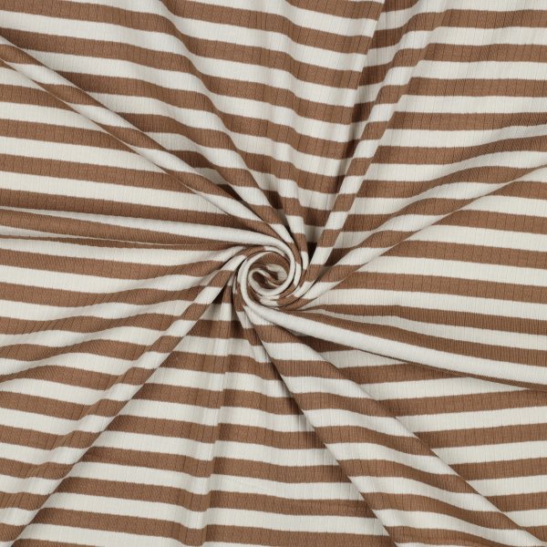 Rib Yarn Dyed Stripes 002 Cinnamon
