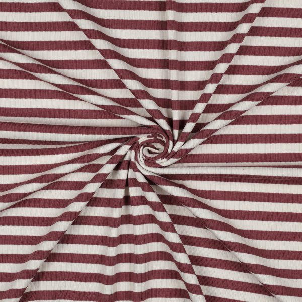 Rib Yarn Dyed Stripes 004 Dark Blush