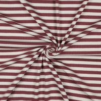 Rib Yarn Dyed Stripes 004 Dark Blush
