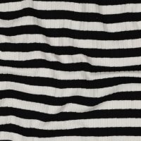 Rib Yarn Dyed Stripes 005 Schwarz