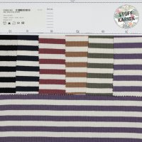 Rib Yarn Dyed Stripes 005 Schwarz