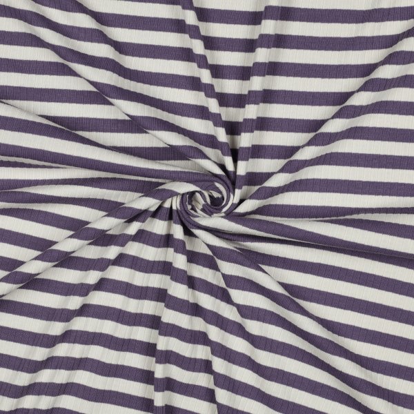 Rib Yarn Dyed Stripes 006 Grape