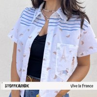 Baumwollstoff Vive la france