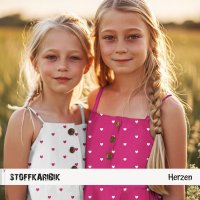 Baumwollstoff Herzen