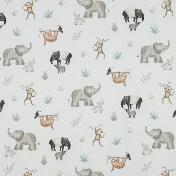 Baumwollstoff Safari Tiere